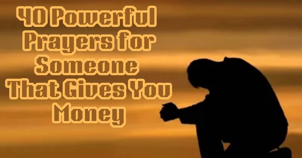 prayer for someone that give you money