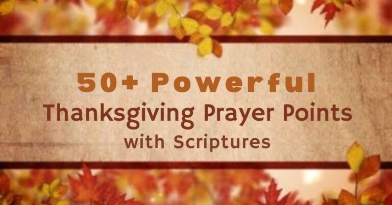 Thanksgiving Prayer Points