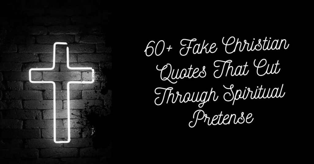 60+ Fake Christian Quotes That Cut Through Spiritual Pretense