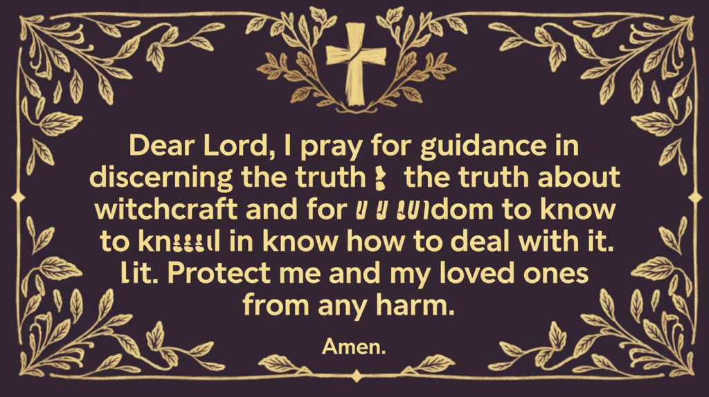 5.Prayer for Discernment and Wisdom Against Witchcraft 